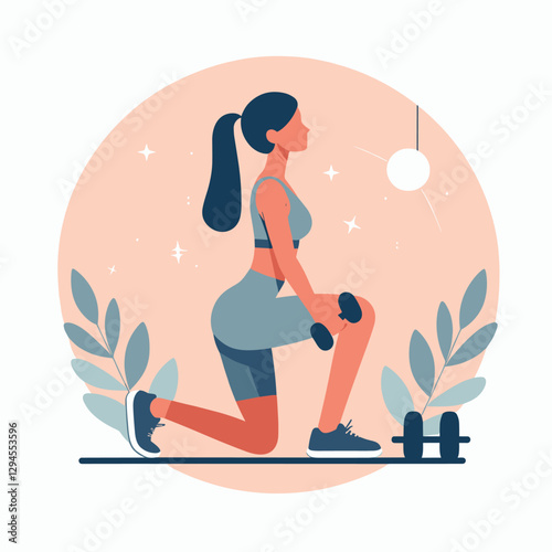 An inspiring visual of a women-only gym, featuring women exercising and lifting weights in a supportive environment. Great for promoting ladies-only fitness centers.