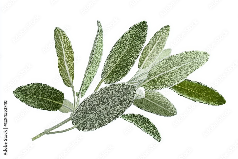 Sage Sprig Close-up Photography of Green Foliage, Isolated, Herb, Plant, Nature Sage, Herbal Sage Sprig Close-up Photography of Green Foliage, Isolated, Herb, Plant, Nature Sage, Herbal