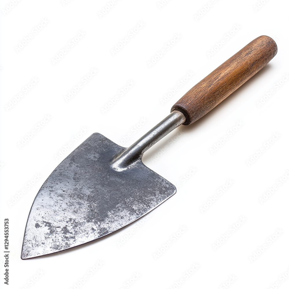 Trowel Isolated on a White Background: A Minimalist Representation of Essential Garden Tools Trowel Isolated on a White Background: A Minimalist Representation of Essential Garden Tools