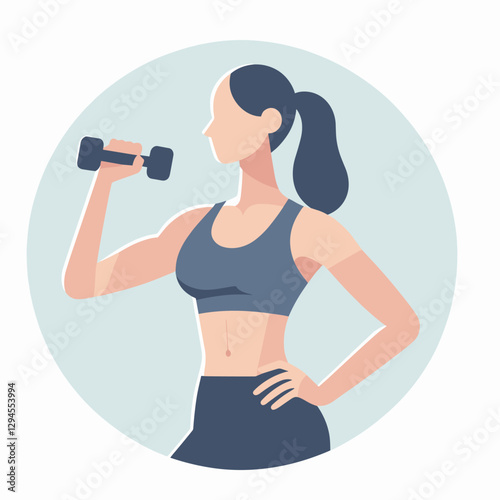 A minimalist design showcasing women in bodybuilding poses, highlighting strength and femininity. Ideal for fitness campaigns, gym advertisements, or sports brands.