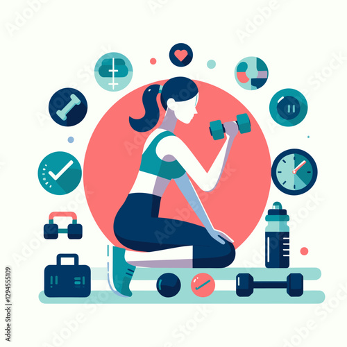 An empowering visual of women in fitness programs at ladies-only gyms, focusing on strength and camaraderie. Ideal for fitness centers and personal trainers.