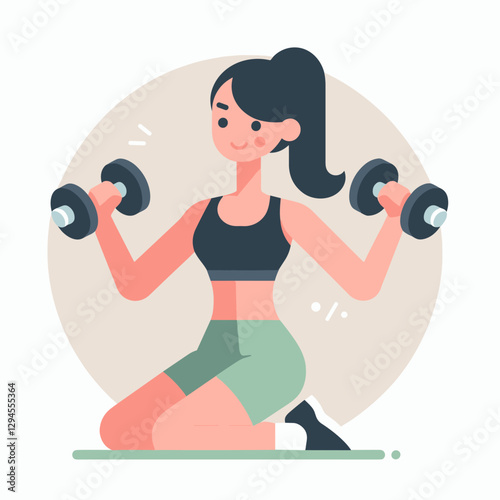 A minimal and practical design featuring women exercising at home, promoting flexibility and health for busy lifestyles. Perfect for fitness apps, blogs, and at-home workout programs.