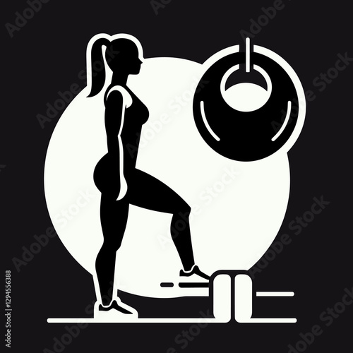 A minimalist design showcasing women in bodybuilding poses, highlighting strength and femininity. Ideal for fitness campaigns, gym advertisements, or sports brands.