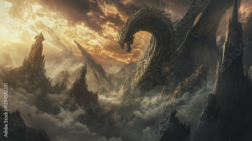 The skies darken as legendary creatures fight against the power of ancient magic turning the world into a battlefield of ruin
