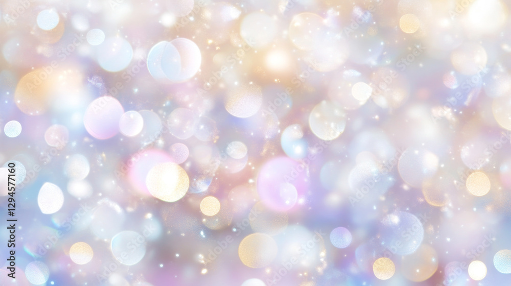 Obraz premium Abstract pastel purple bokeh lights in dreamy festive background