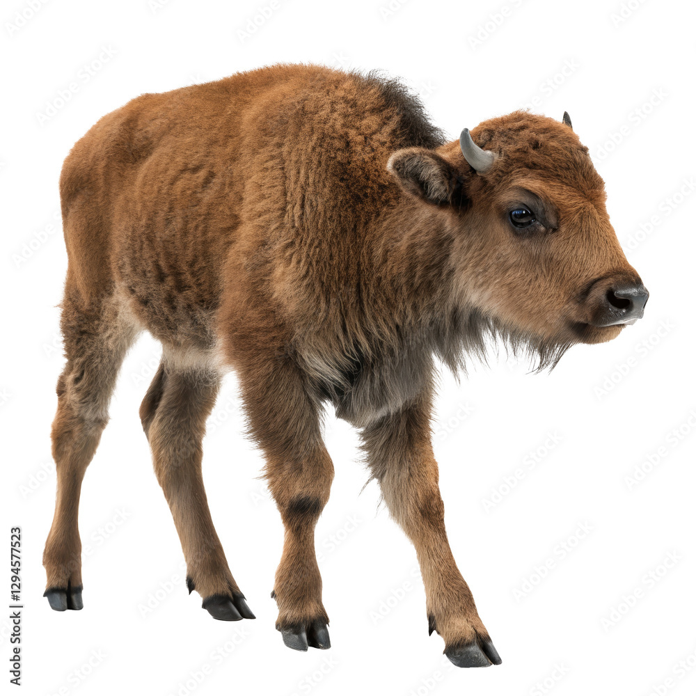 Fototapeta premium baby buffalo photo png, transparent background