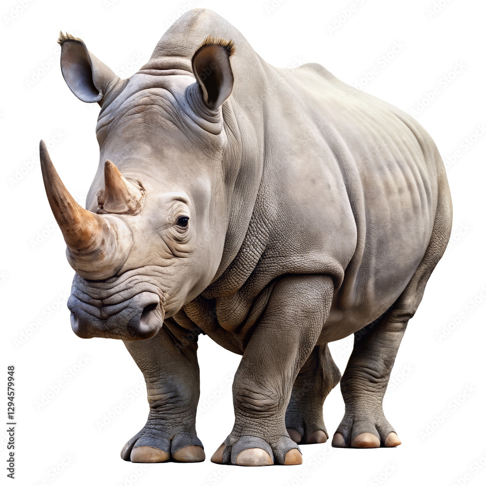 Fototapeta premium rhinoceros photo png, transparent background