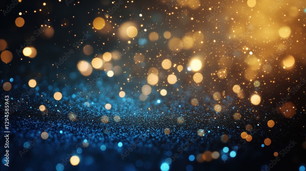Sparkling Blue and Gold Glitter Sparkling Blue and Gold Glitter