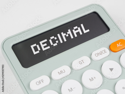 Decimal title term on calculator screen