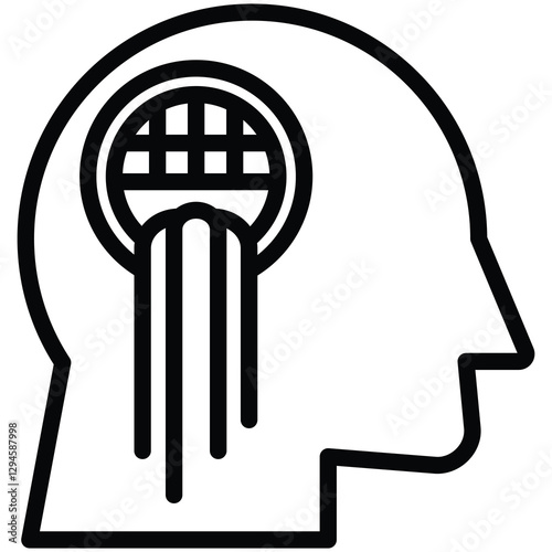 Drain You icon line vector illustration