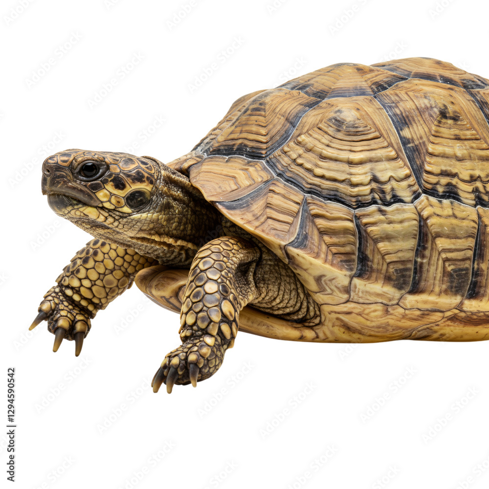 Close-up of a Tortoise with Detailed Shell Pattern Close-up of a Tortoise with Detailed Shell Pattern