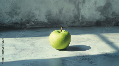Wallpaper Mural Photo of a green apple on a grey background
 Torontodigital.ca