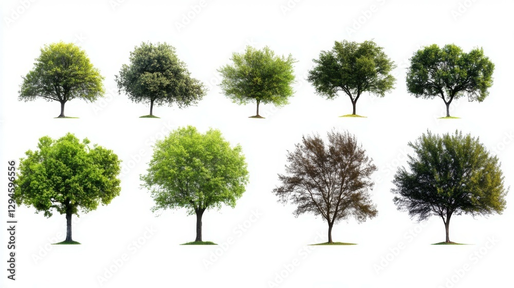 Fototapeta premium High definition collection Tree isolated on a white background