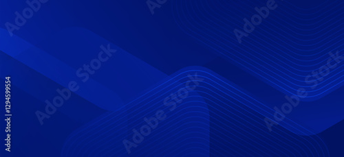 Abstract hexagon blue background. Modern simple blue geometric design. Minimal shapes. Suit for booklet, brochure, banner, poster, website, flyer, cover, corporate, backdrop. Vector illustration