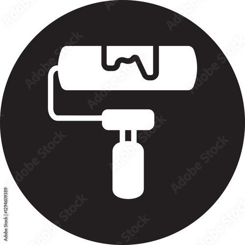 paint roller glyph icon