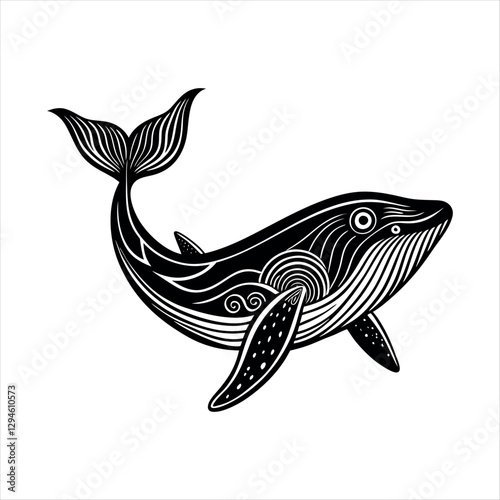 Humpback Whale Aquatic silhouette Animal new style design