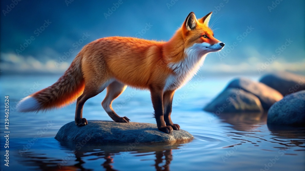 Fototapeta premium red fox vulpes