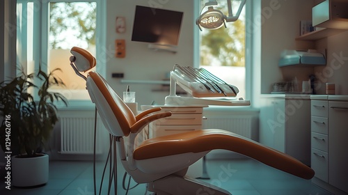 Modern Dental Office with Examination Chair and Equipment