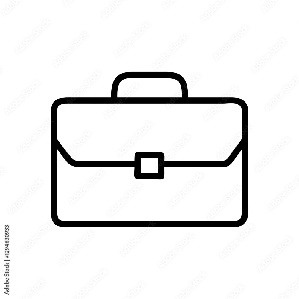 a simple outline of a classic briefcase a simple outline of a classic briefcase