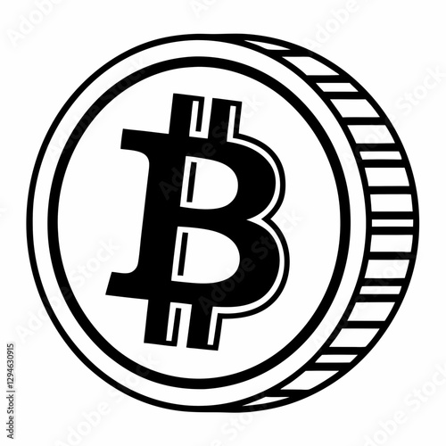 bitcoin graphic illustration. a symbolic representation of digital currency vector illustration