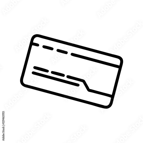 a simple outline of a credit card on a plain