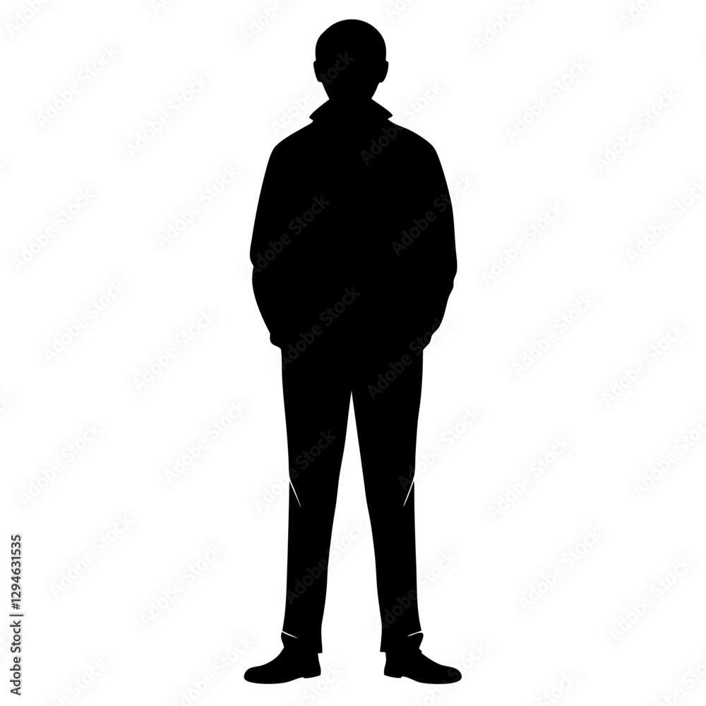silhouette of a person standing with hands in pockets, minimalist and symbolic. The person appears to be facing forward, with hands tucked in pockets silhouette of a person standing with hands in pockets, minimalist and symbolic. The person appears to be facing forward, with hands tucked in pockets