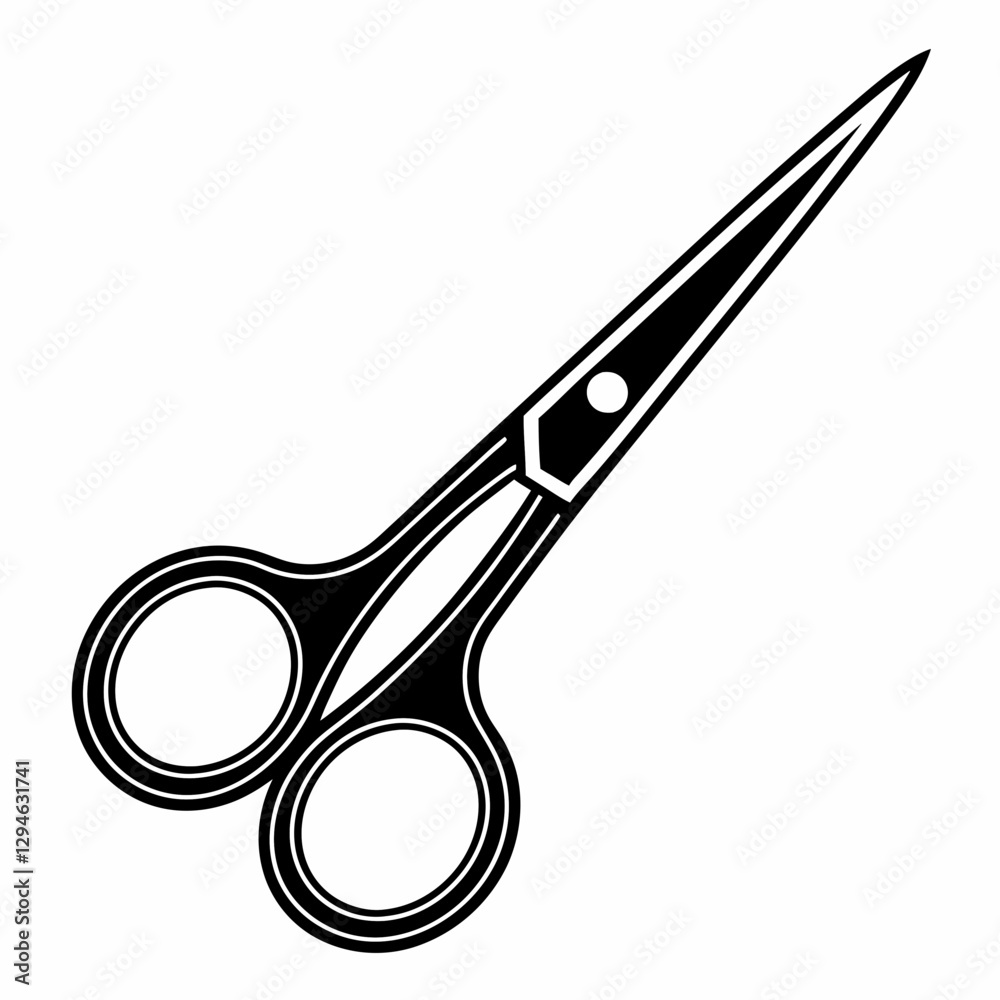 a detailed illustration of a sharp scissor, ready for cutting a detailed illustration of a sharp scissor, ready for cutting
