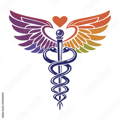 Caduceus - Medical Snake Logo Icon Vector