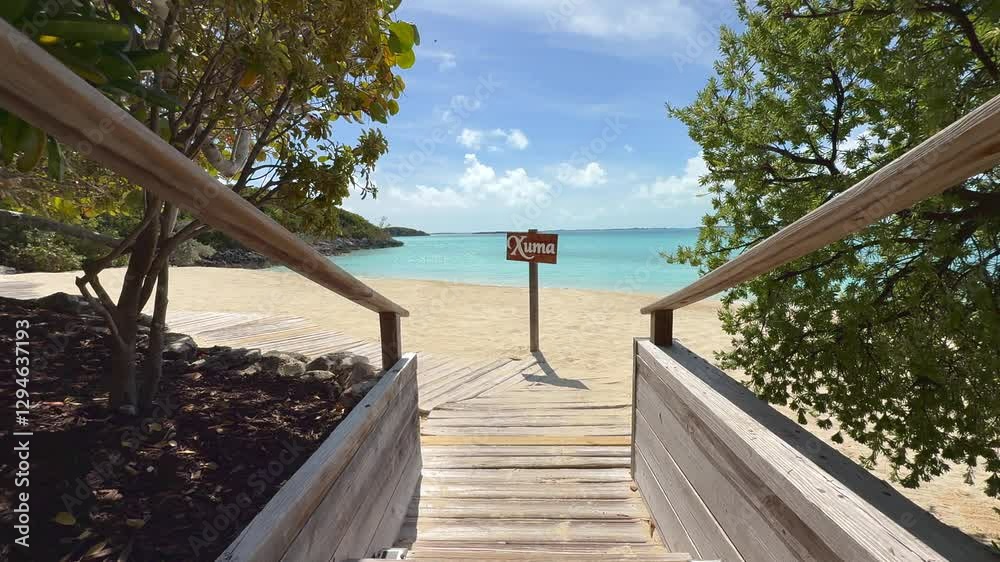 La plage de Xuma à Highborne Cay au Bahamas.
