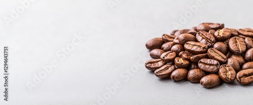Freshly roasted coffee beans spread across a wooden surface with rich aroma inviting coffee lovers to indulge