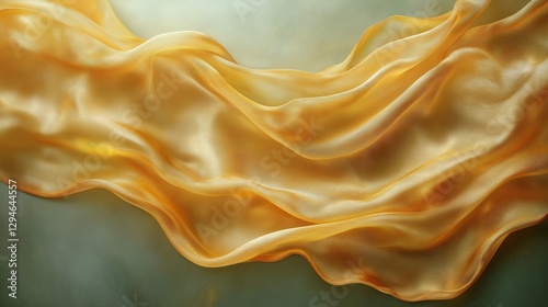 Wallpaper Mural Soft golden silk waves in motion with gentle folds and flow Torontodigital.ca
