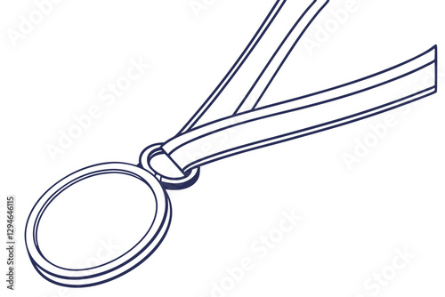 Medal Icon Line Vector. Vector Artwork for Achievements
