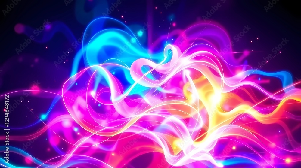 A lively colorful background featuring neon waves, shimmering light reflections and holographic textures. Radiant abstract forms, gentle blurs bursts of energy engaging and futuristic experience. A lively colorful background featuring neon waves, shimmering light reflections and holographic textures. Radiant abstract forms, gentle blurs bursts of energy engaging and futuristic experience.
