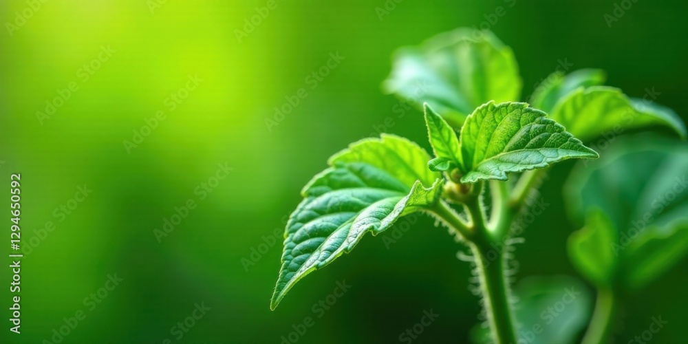 Vibrant Green New Growth A Close-Up of a Young Plant's Leaves Basking in Sunlight Vibrant Green New Growth A Close-Up of a Young Plant's Leaves Basking in Sunlight