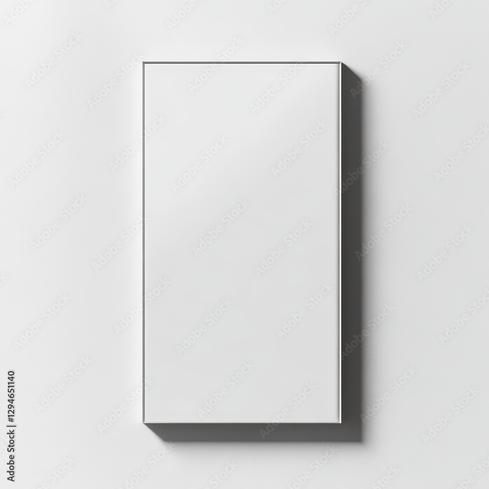 Minimalist white rectangular frame studio photography modern decor eye-level aesthetic appeal Minimalist white rectangular frame studio photography modern decor eye-level aesthetic appeal