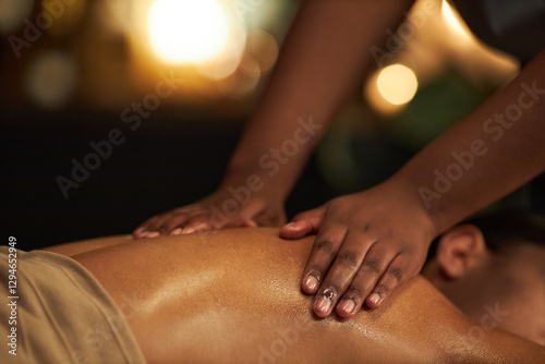 Wallpaper Mural Close-up of hands giving massage in a calming environment, smooth, gentle strokes relaxing muscles, creating a serene atmosphere perfect for unwinding Torontodigital.ca