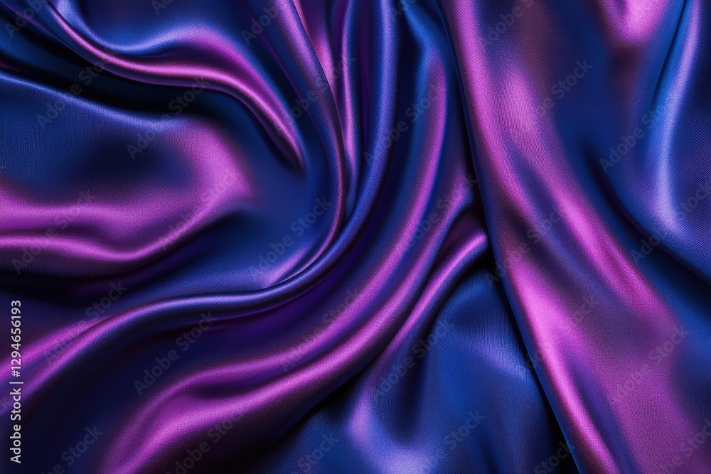 Obraz premium Luxurious Dark Sapphire and Plum Silk Satin Background for High-End Design Projects