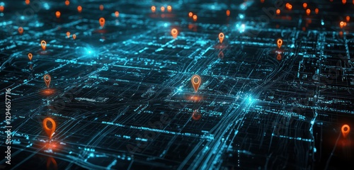 Advanced AI manages logistics and navigation on digital maps.