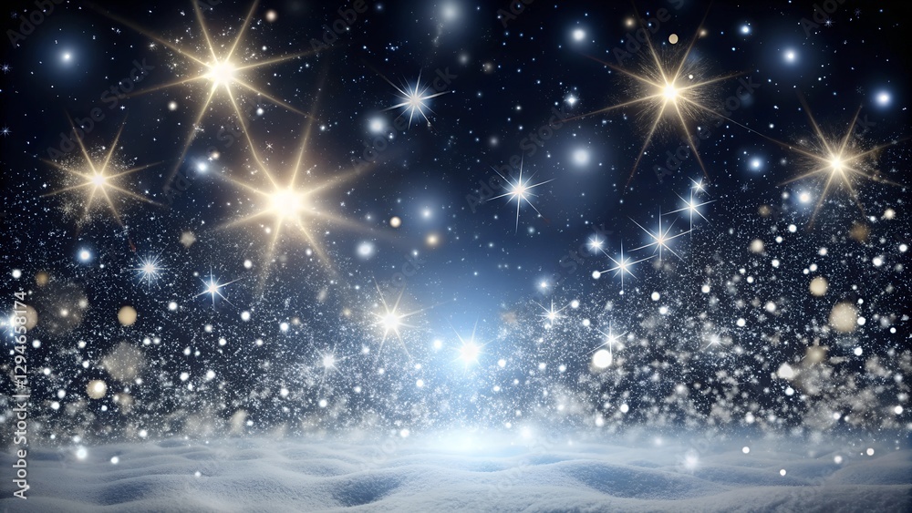 Naklejka premium blue christmas background with stars