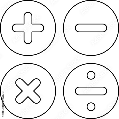 Math Symbols II icon single vector illustration