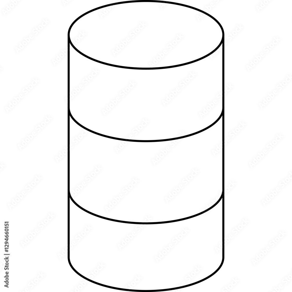 Cylinder icon single vector illustration Cylinder icon single vector illustration