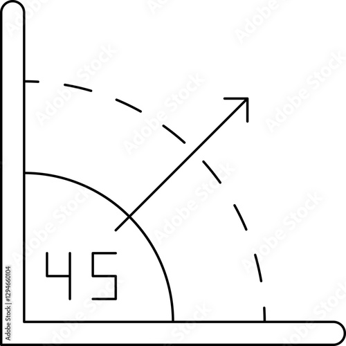 Angle icon single vector illustration