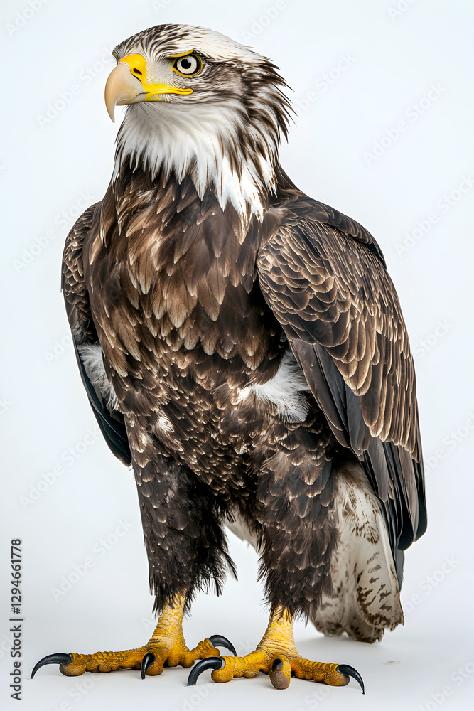 Obraz premium Majestic bald eagle in studio setting wildlife photography natural portrait close-up view