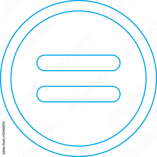 Equal to Symbol icon single vector illustration