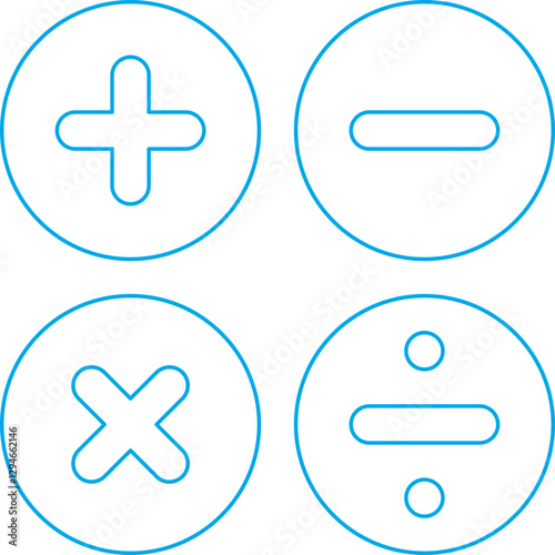 Math Symbols II icon single vector illustration