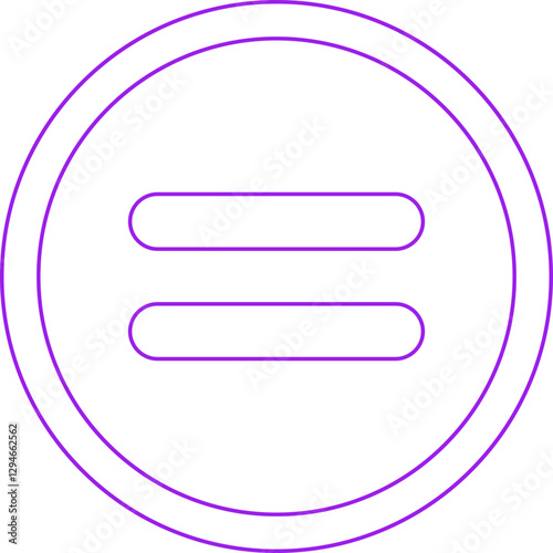 Equal to Symbol icon single vector illustration