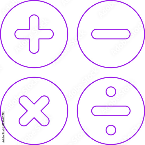Math Symbols II icon single vector illustration