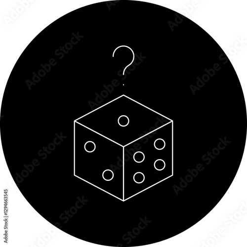 Probability icon single vector illustration