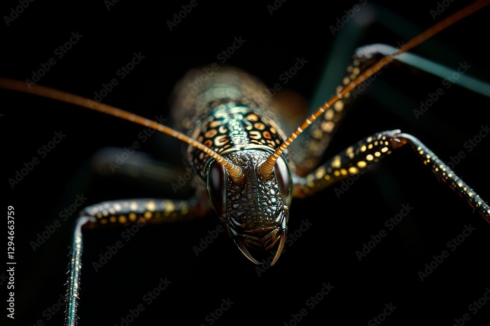 The profile portrait of a Halyomorpha halys Stink Bug was photographed using a microscope at x4 magnification, resulting in a frame that is 5mm wide in reality The profile portrait of a Halyomorpha halys Stink Bug was photographed using a microscope at x4 magnification, resulting in a frame that is 5mm wide in reality