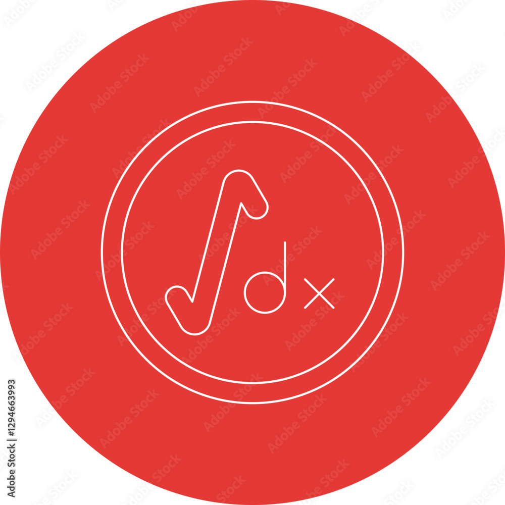 Integral icon single vector illustration Integral icon single vector illustration